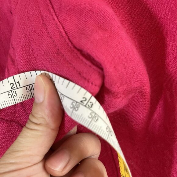 Mirasol Jean Jacket Women's Size Large Button Cotton Embroidered Magenta - Picture 8 of 8